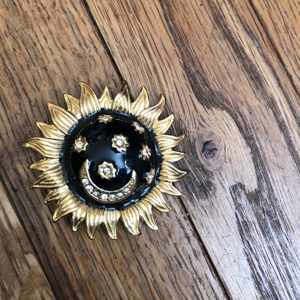 Sun Moon Stars Brooch/Necklace Charm